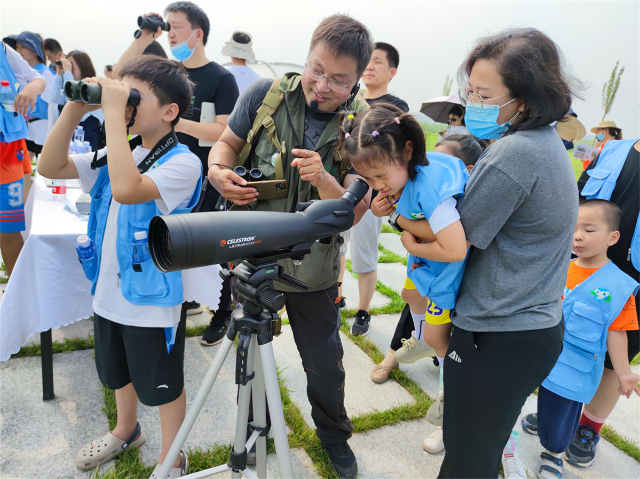 雄安新區(qū)組織兒童到府河濕地觀測(cè)白洋淀野生鳥類.png